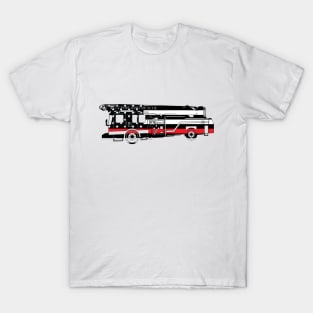 Fire Fighter Flag, Fire Fighter Truck, Fire Truck T-Shirt